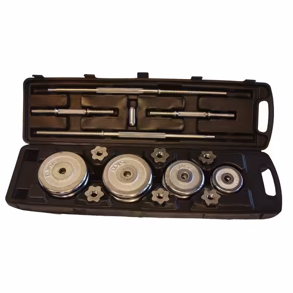 ست هالتر و دمبل کروم 50kg  آذیموس مدل S101