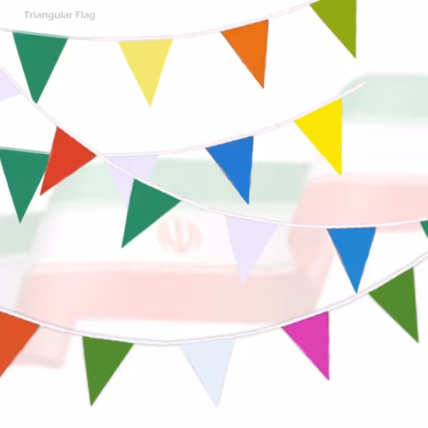 پرچم رنگی مثلثی ریسه ای