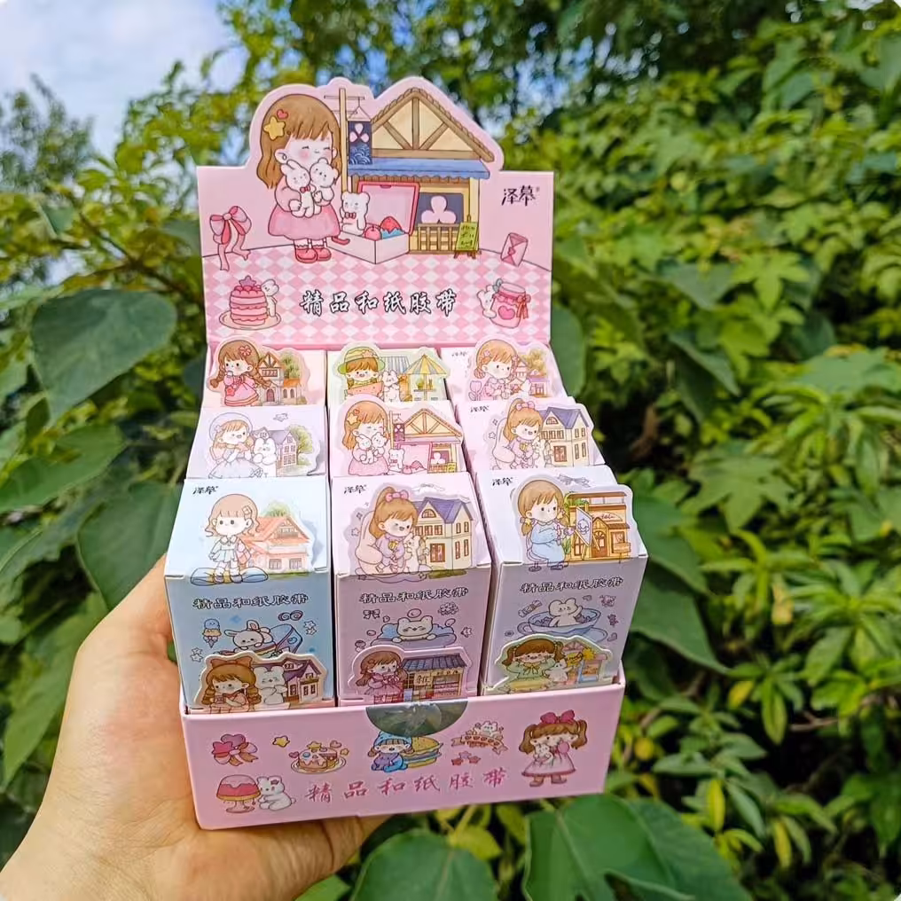 چسب واشی پهن فانتزی مناسب تزئین دفتر کتاب کمد و 