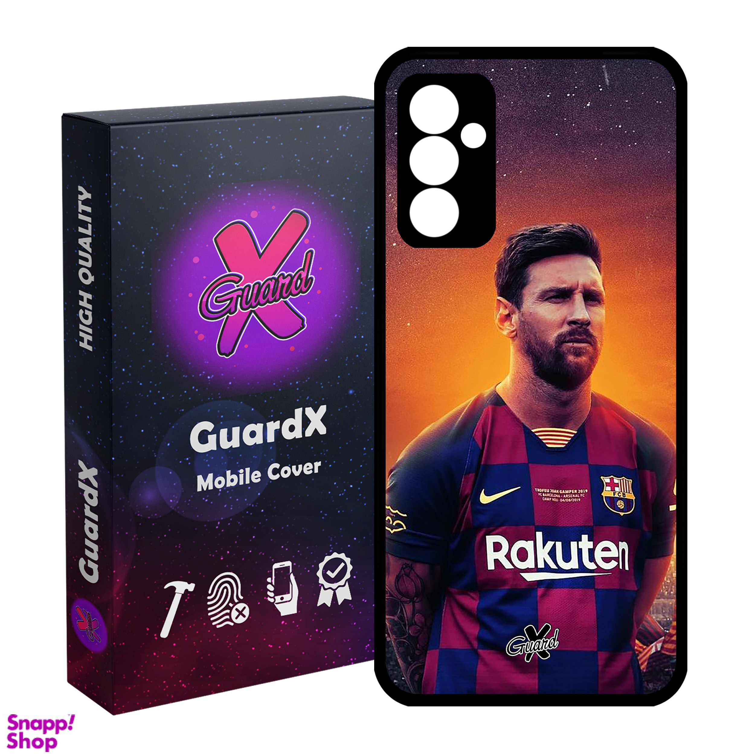 کاور گوشی موبایل گارد ایکس طرح Messi مدل Glass10123 مناسب سامسونگ Galaxy A54 / A54 5G