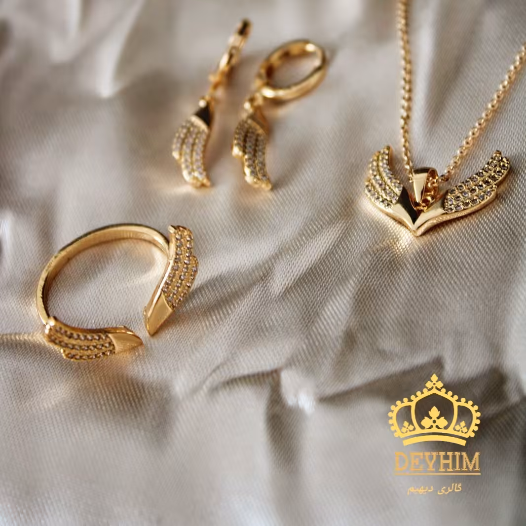نیم ست YSX آبکاری طلا 18 عیار به همراه زنجیر و انگشتر 