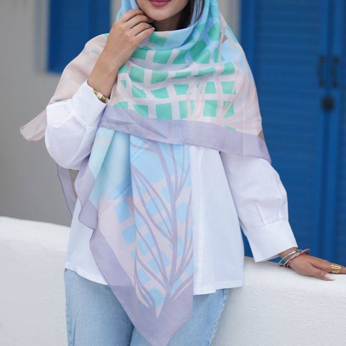 روسری نخ پنبه درجه یک