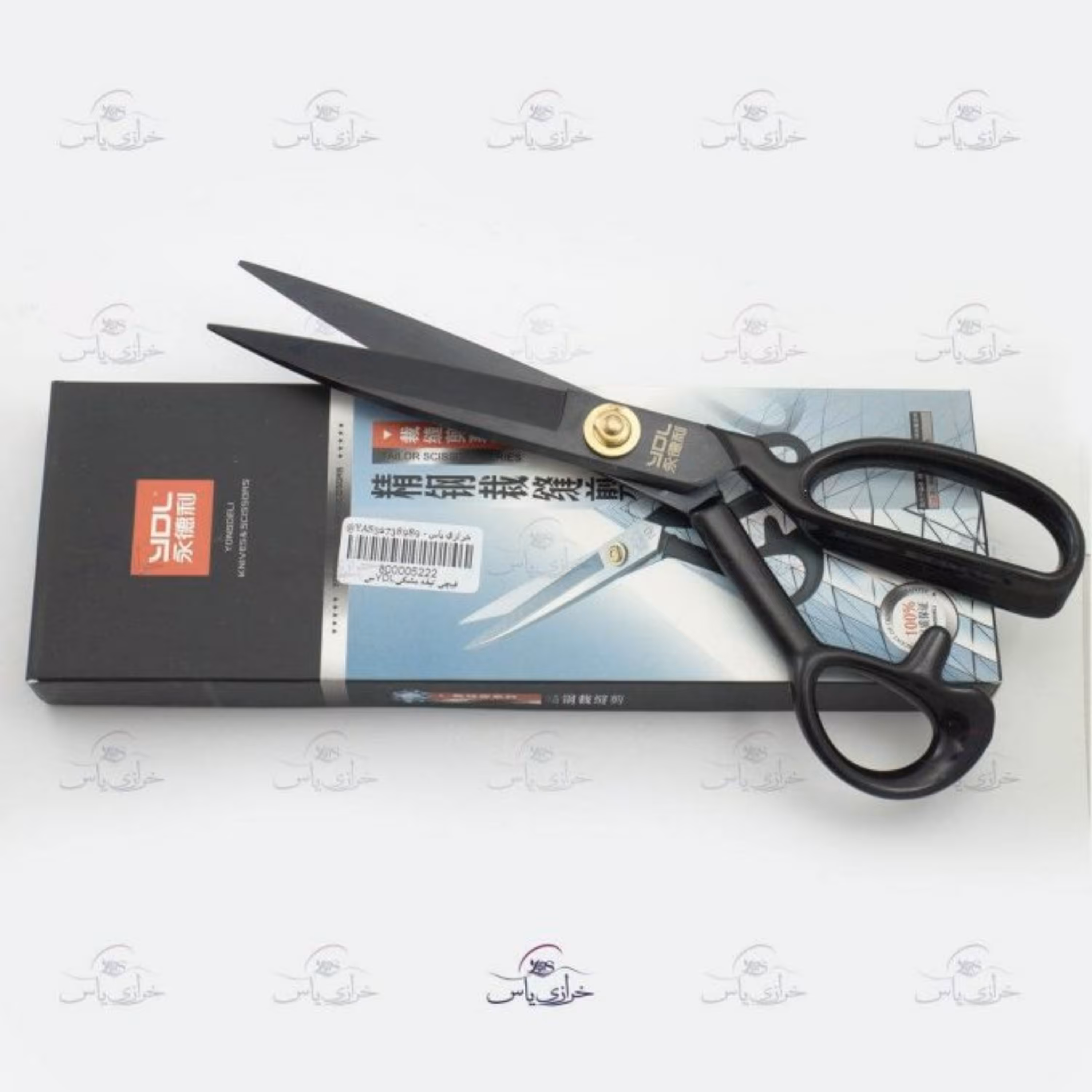 قیچی تیغه مشکی نوک تیز YDL با کیفیت اعلا سایز 8