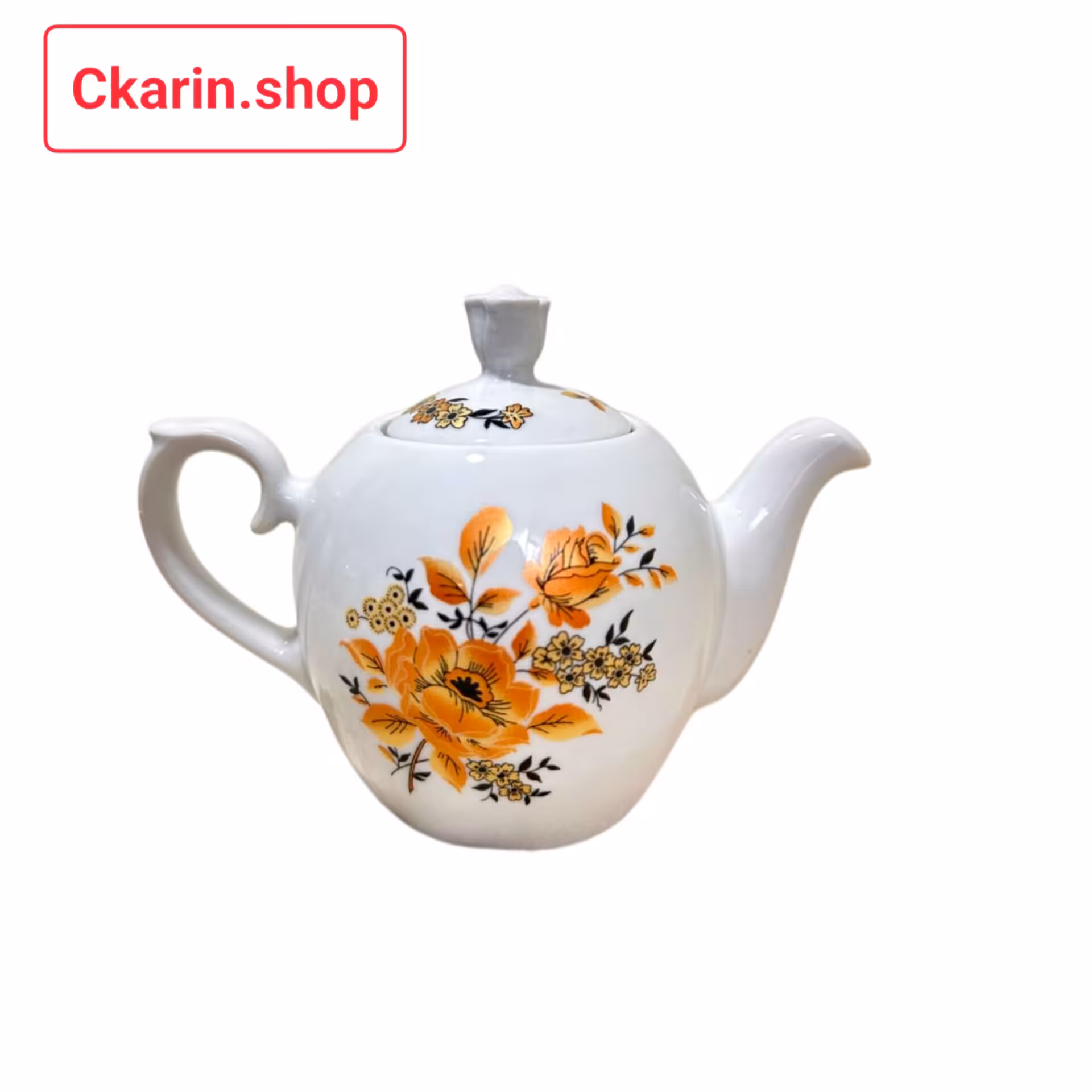  قوری چینی  رُز طلایی کوچک  