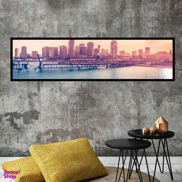 تابلو بکلیت طرح معماری مدرن شهر و برج مدل کشیده B-7470