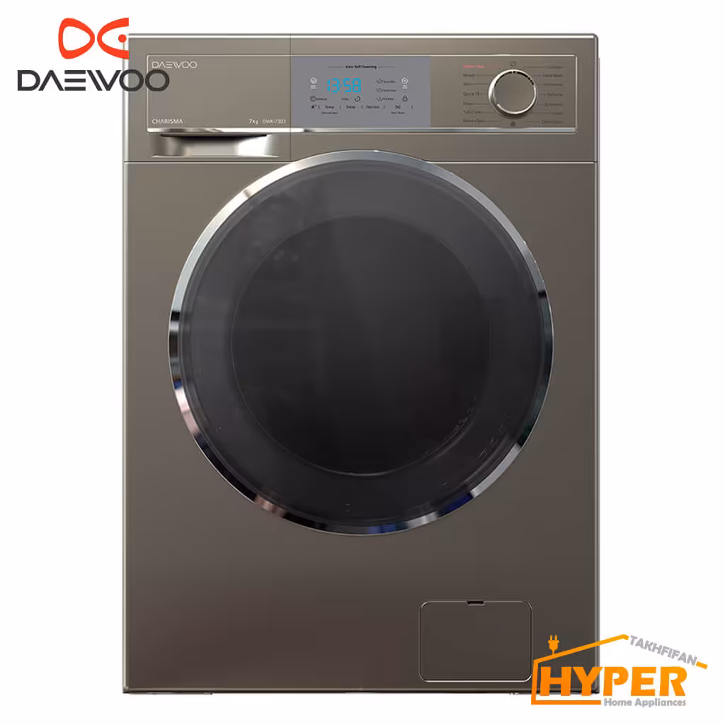 ماشین لباسشویی دوو LM-720S نقره ای 7 کیلویی سری کاریزما