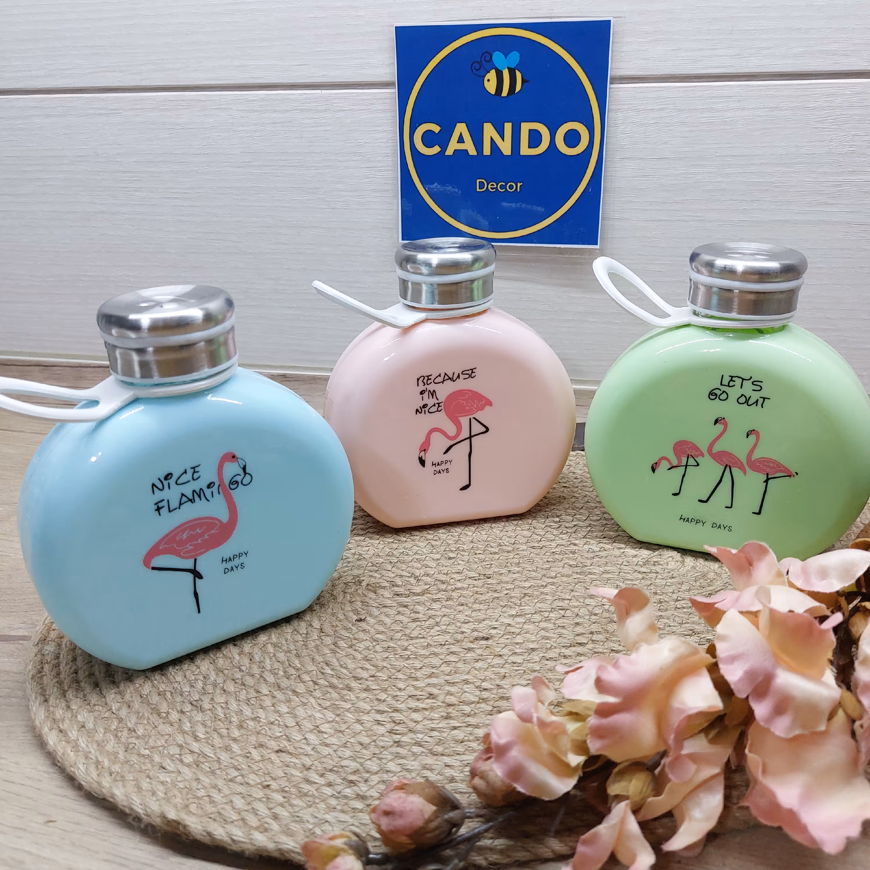 قمقمه شیشه ای بدنه سیلیکونی وارداتی 