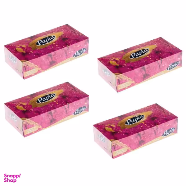 دستمال کاغذی 100 برگ پاپیا مدل سنگ مجموعه 4 عددی