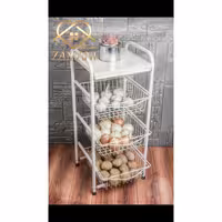 جا پیازی کشویی 3 طبقه سفید استاتیک