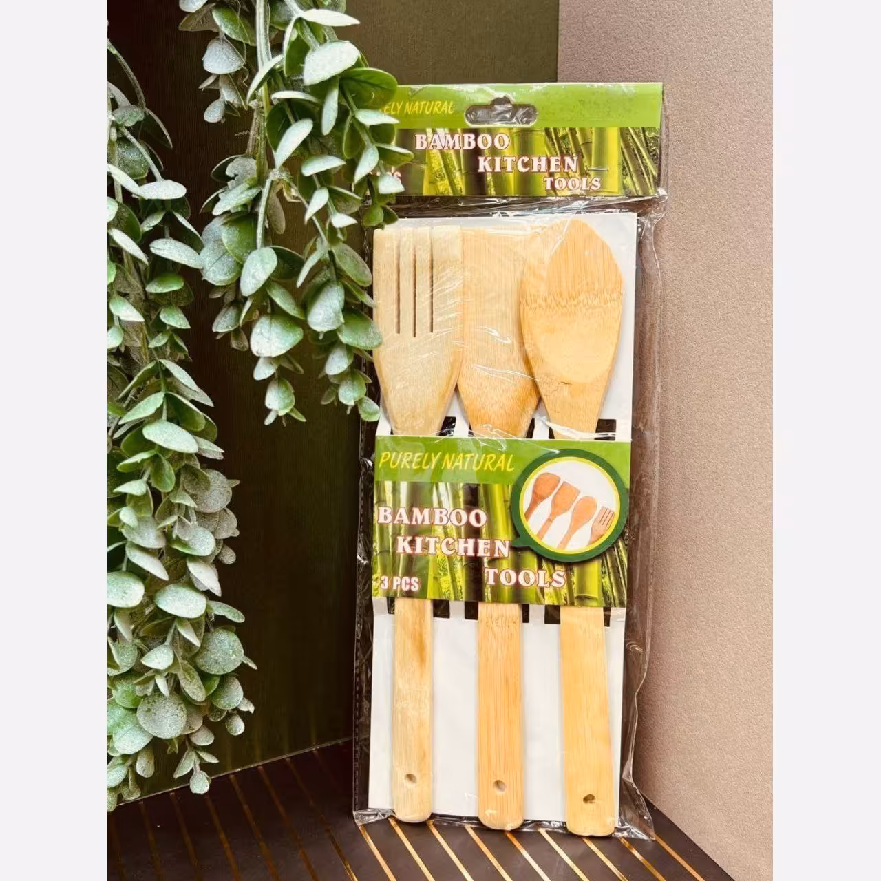 کفگیر سه عددی چوبی