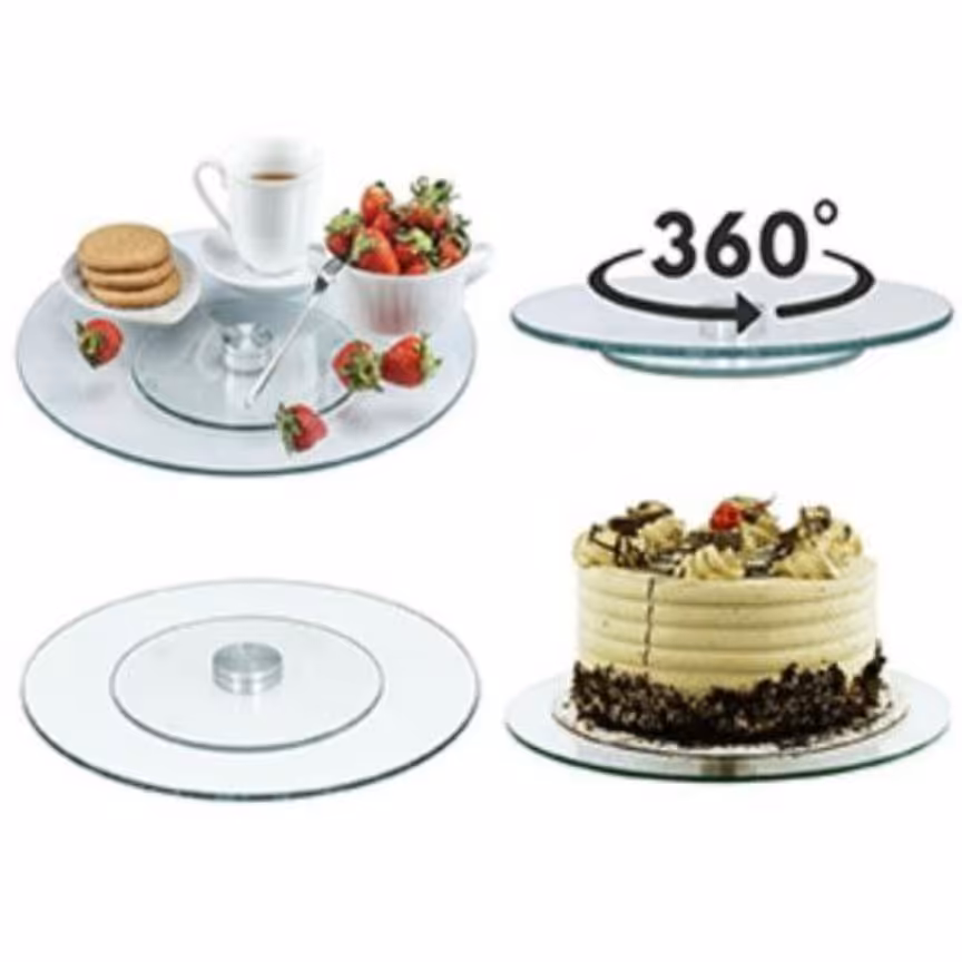 سینی شیشه ای گردان یک عدد