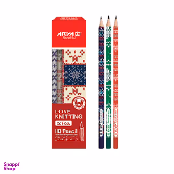 مداد مشکی طرحدار آریا (Arya) کد 3046