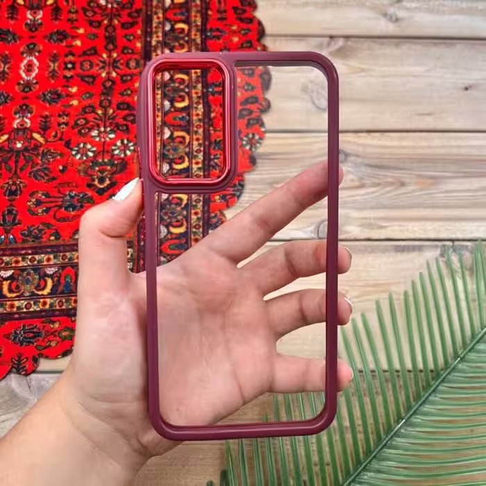 قاب گوشی Galaxy A34 5G سامسونگ اورجینالدور سیلیکونی متال زرشکی کد 51270