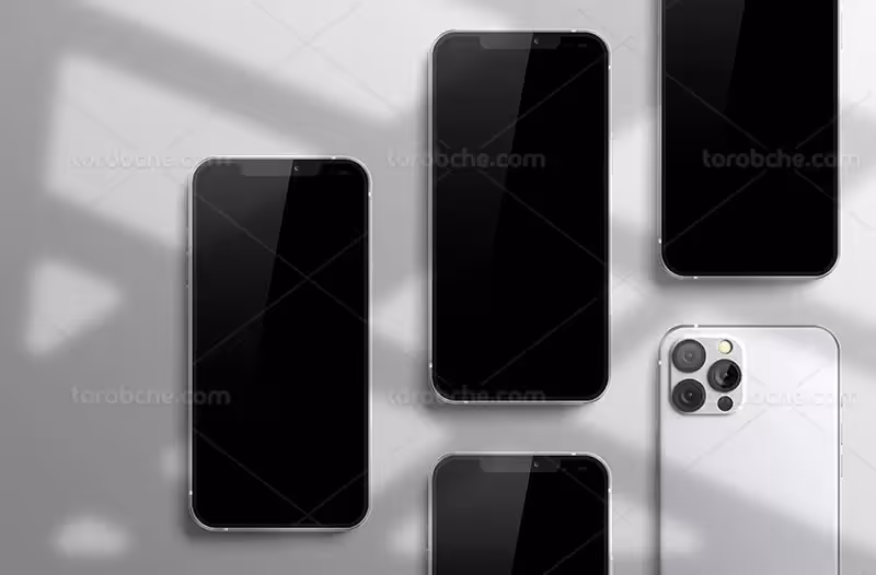 موکاپ لایه باز گوشی آیفون | گرافیک با طعم تربچه