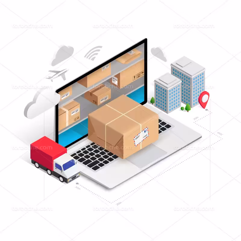 وکتور مفهومی حمل و نقل پستی | گرافیک با طعم تربچه