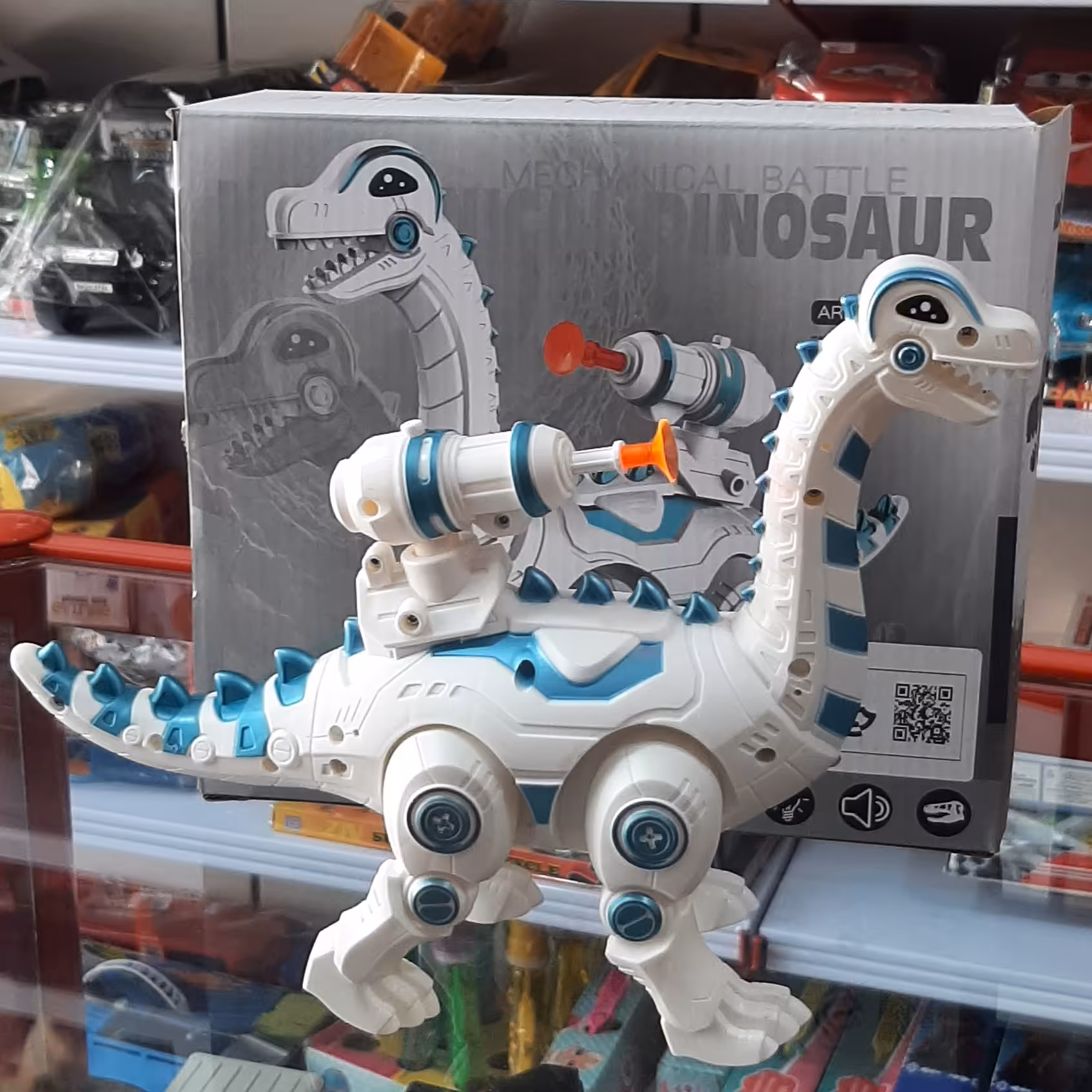 دایناسور باطری خور  تیر پرتابی با صدا و حرکت 