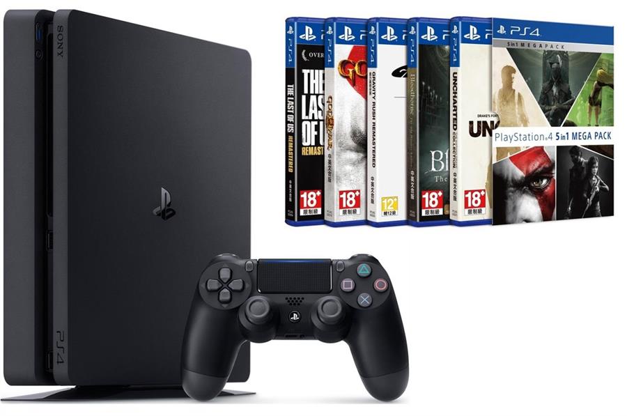 کنسول بازی سونی پلی استيشن 4 اسلیم با حافظه 1 ترابایت و 10 بازی در هارددیسک