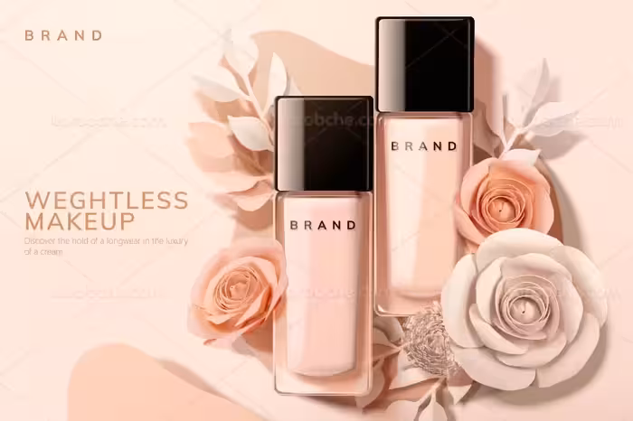 وکتور محصول آرایشی با کیفیت | گرافیک با طعم تربچه