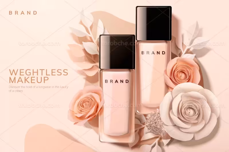 وکتور محصول آرایشی با کیفیت | گرافیک با طعم تربچه