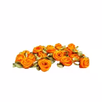 گل  ریز پارچه فانتزی پانزده عددی نارنجی  رنگ