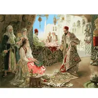 کد 29012 - نخ و نقشه کامپیوتری تابلو فرش عرشیان طرح ایرانی بازار فرش