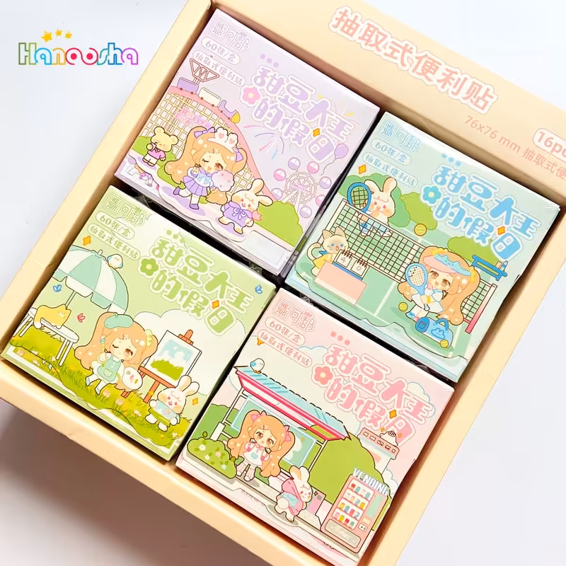 کاغذ یادداشت 60 برگ طرح دختر | استیک نوت