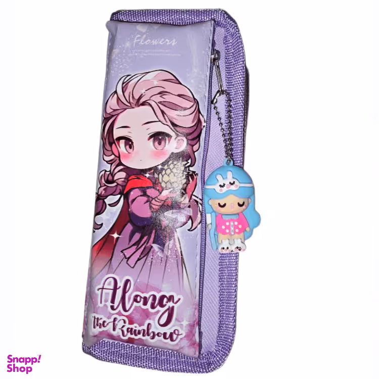 جامدادی برزنتی دخترانه با آویز سیلیکونی کد 20A