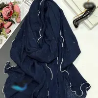 شال پلیسه  برشکا اکلیلی مرواریدی 