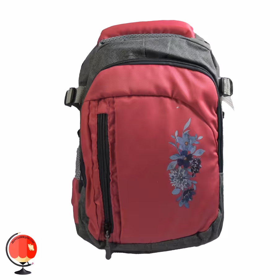 کوله پشتی بزرگسال سه زیپ صورتی کد 215