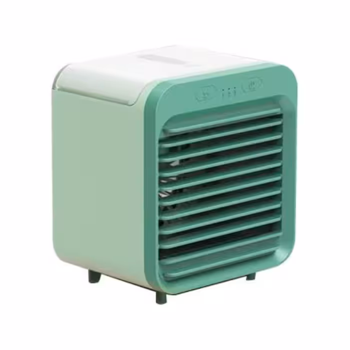 مینی کولر آبی رومیزی قابل حمل فن پرتابل مدل SL08 رنگ سبز