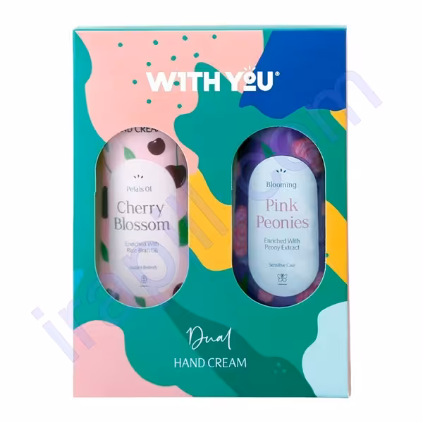 پک کرم دست 2 عددی (پئونی صورتی  شکوفه های گیلاس) ویت یو 50 میلی لیتر