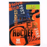 دفتر 50 برگ زبان ایلیا ته چسب جنس جلد مقوا ـــش