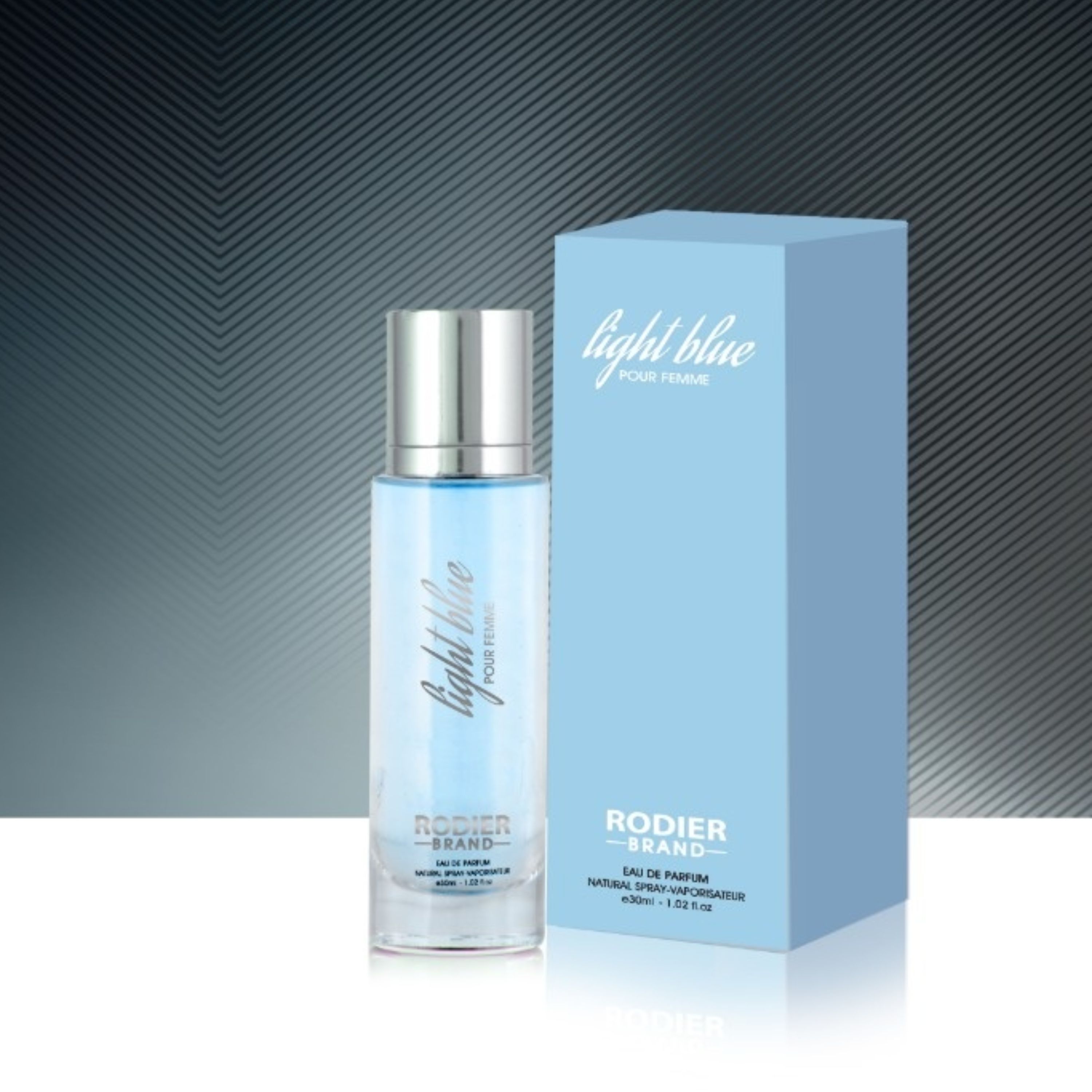عطر جیبی مردانه 30 میل برند رودیر لایت بلو (Light Blue)