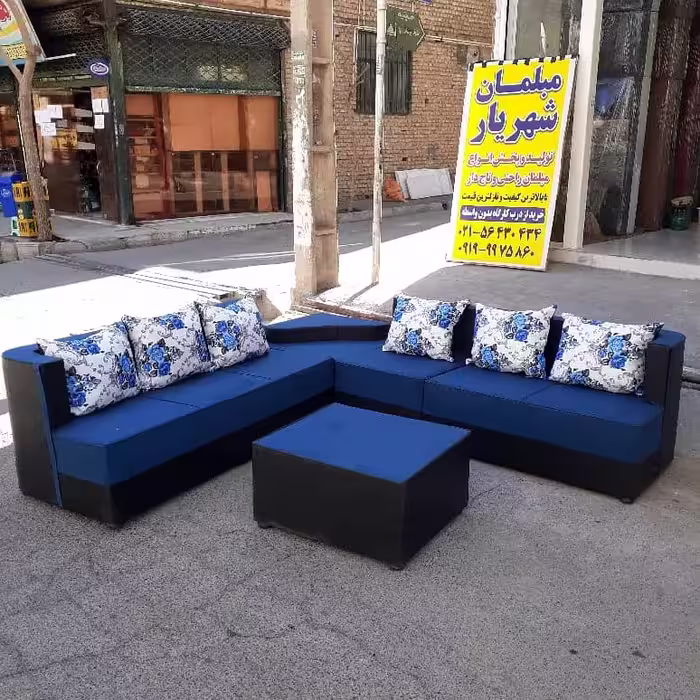 مبلمان راحتی مدل مبل ال کنج آریا 7 نفره