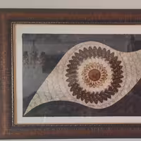 تابلوی هنری و نفیس ساخته دست با بال پروانه های طبیعی آفریقایی (صنایع دستی 