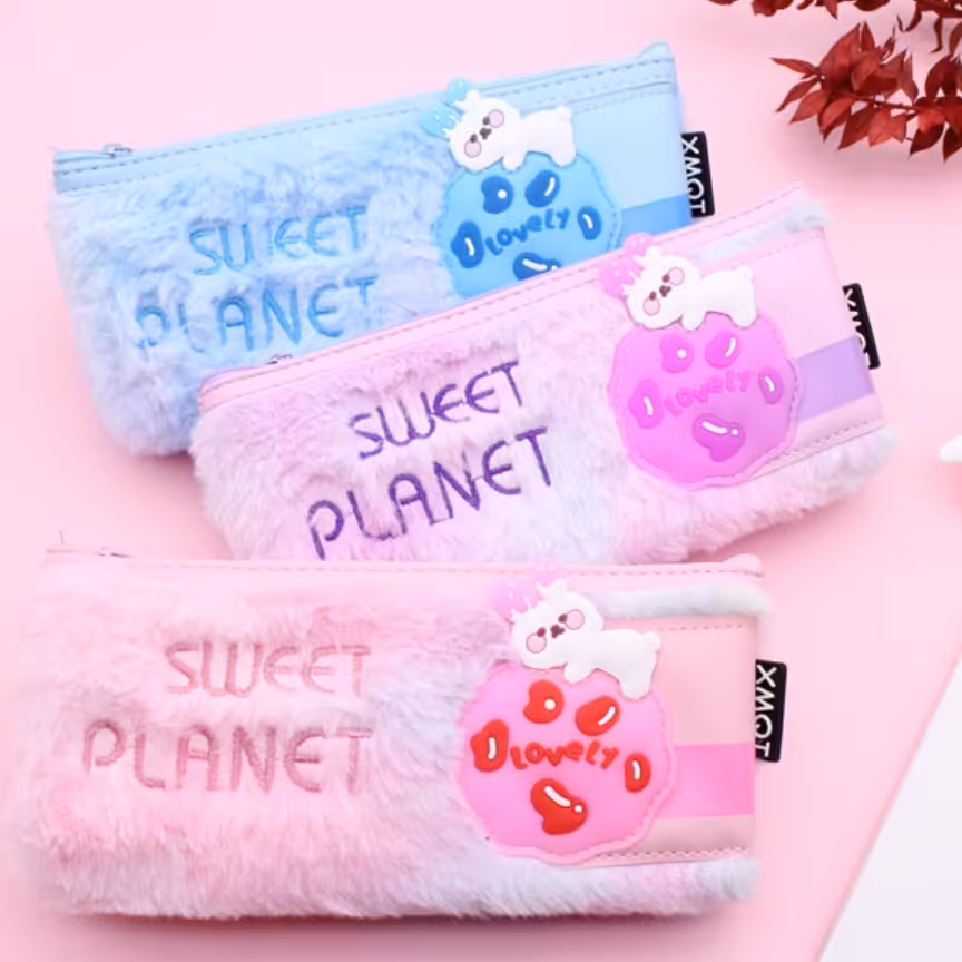 جامدادی پشمالو جا مدادی پشمی فانتزی ( پیش از ثبت موجودی چک شود )