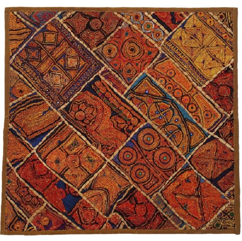 رومیزی مربع سوزن دوزی گلابتون کد ZARIMOR13 نفیس