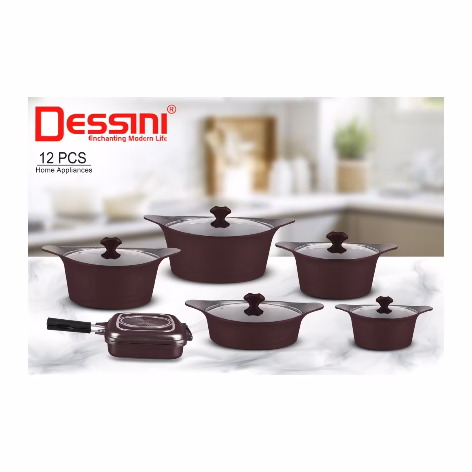 سرویس قابلمه دسینی 12 پارچه مدل ونزا