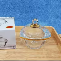 قندان کریستال برند VERDA مدل ونا لب طلا