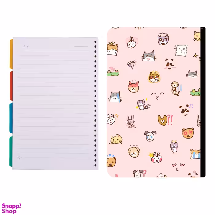 کلاسور طرح پترن کارتونی کد 46 به همراه کاغذ کلاسور