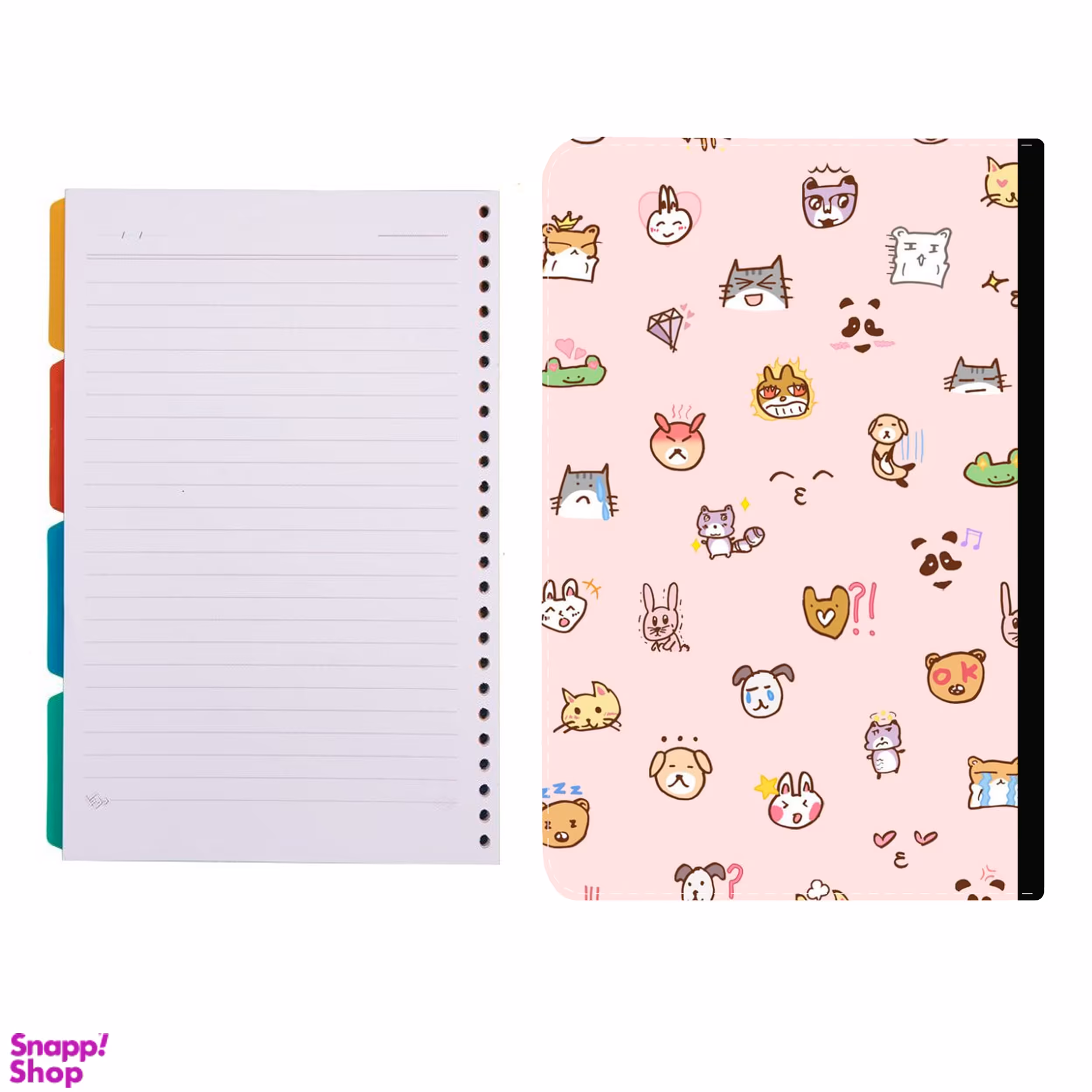 کلاسور طرح پترن کارتونی کد 46 به همراه کاغذ کلاسور