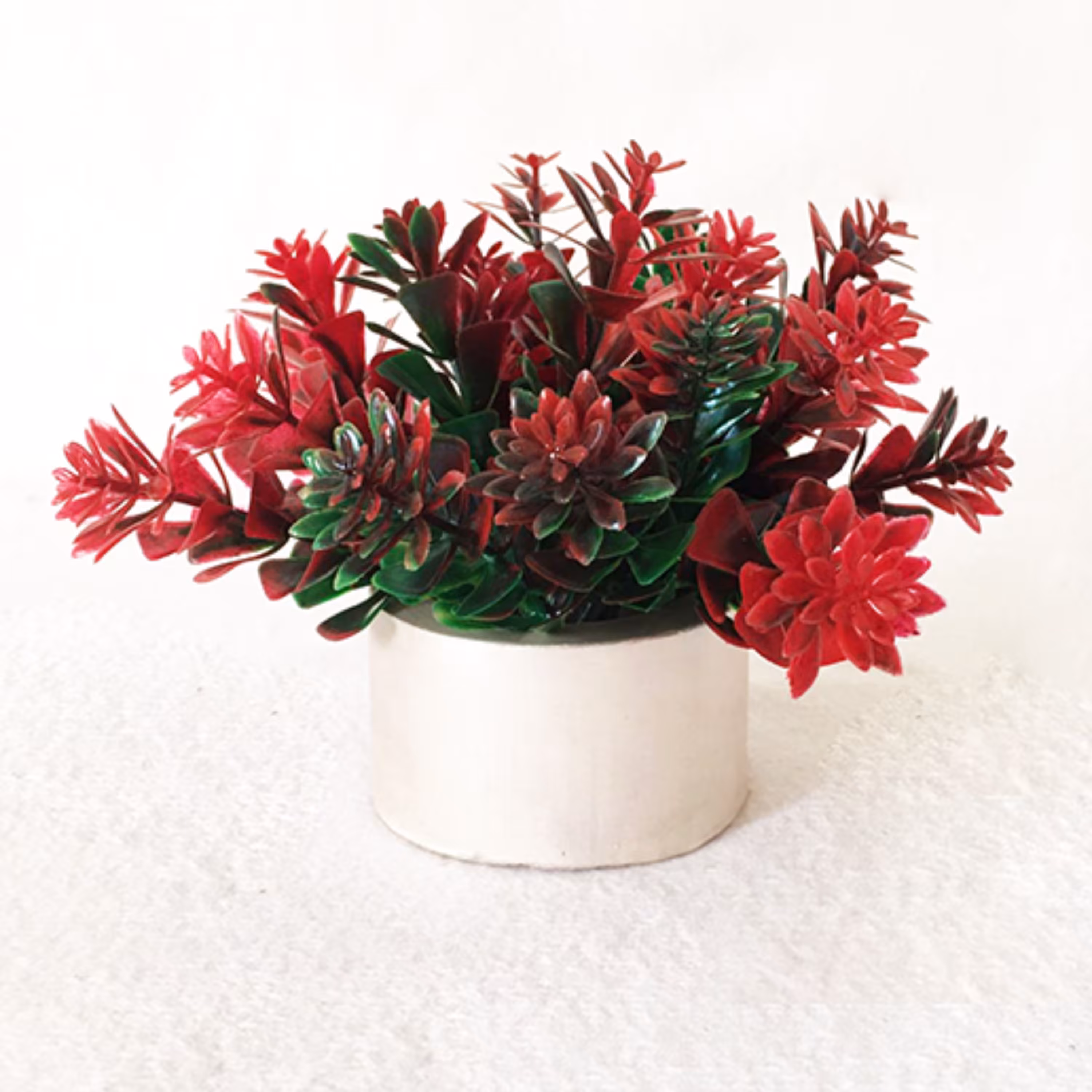 گلدان میخک رنگ گل قرمز بسته 2 عددی ابعاد 10 در 10 سانتی متر