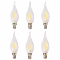 لامپ فیلامنتی 5 وات هالی استار مدل اشکی پایه E14 بسته 6 عددی
