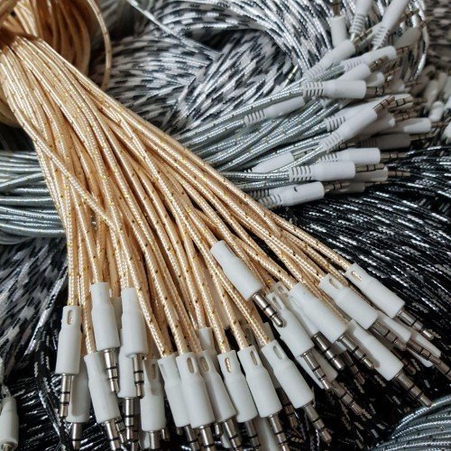 کابل AUX ارزان کنفی اهنگ با جک 35 میلی متری مبدل صدا کابل ماشین سیم موزیک ای یو ایکس موبایل به خودرو