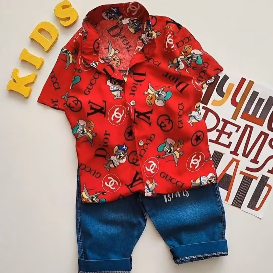 پیراهن و شلوارک پسرانه  هاوایی