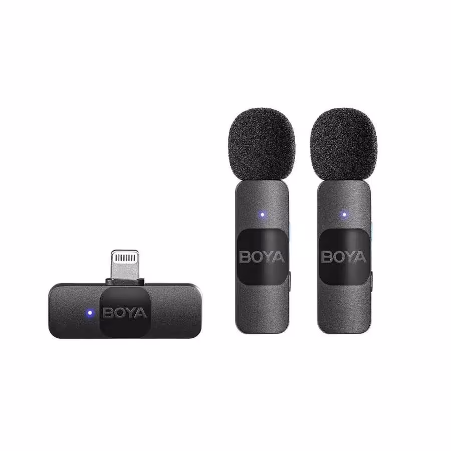 میکروفون یقه ای بی سیم بویا BOYA BY-V2 For iPhone (دو عددی)