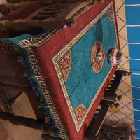 رومیزی قلمکار طرح ترنج درجه یک سایز یک در یک و نیم