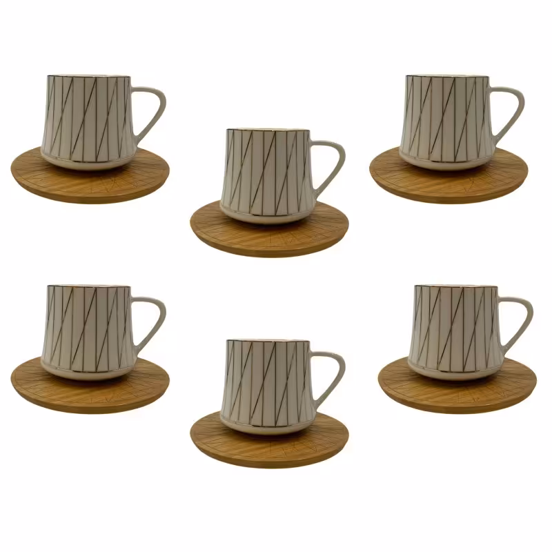 سرویس چای خوری 12 پارچه بامبو سرامیک برند وگاتی مدل WS-208 کد Gw51102006