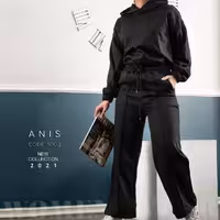 ست کراپ و شلوار بگ زنانه anis