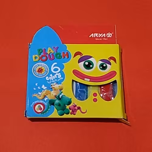 خمیر  بازی 6 رنگ  آریا جعبه مقوایی